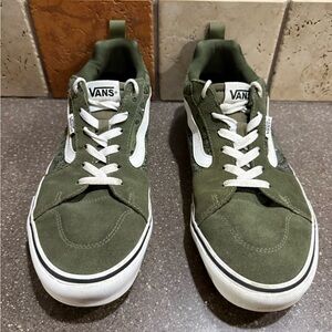 Vans Men's Olive Green Suede Sneakers